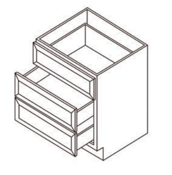 3 Drawers  Base Cabinet