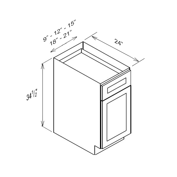 Single Door Single Drawer Bases