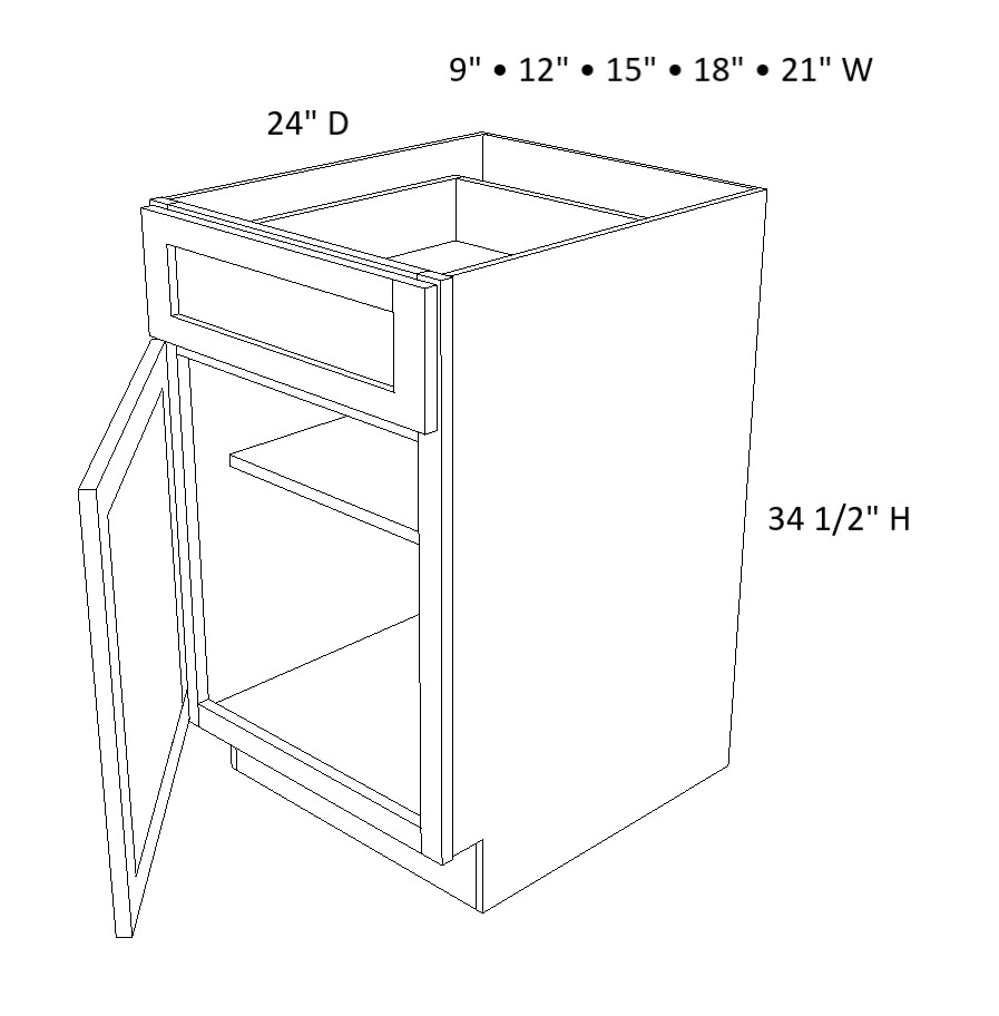 Single Door Base Cabinet