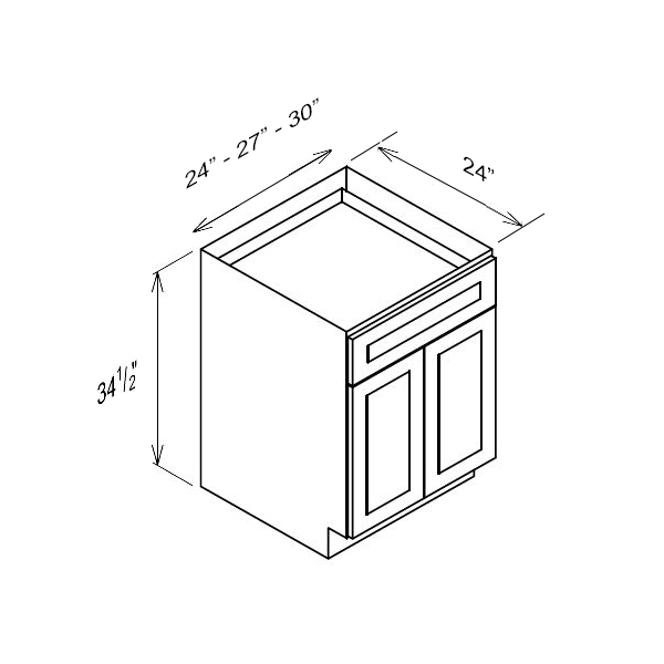 Double Door Single Drawer Bases