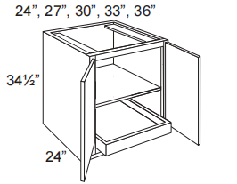 2 Doors Base Cabinet With 1 Roll Out Tray