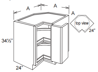 Super Susan Corner Base Cabinet