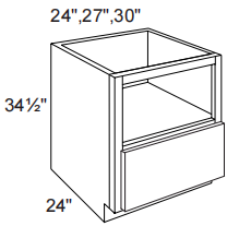 1 Drawer Base Microwave Cabinet