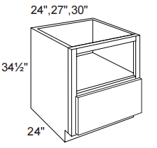 Base Microwave Cabinet With 1 Countertop Drawer