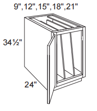 1 Door Tray Base Cabinet