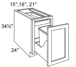 Waste Basket Base Cabinet