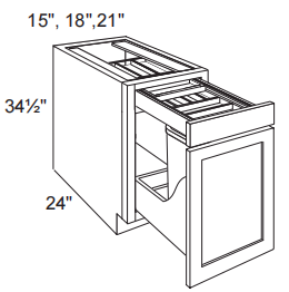 Top Drawer Waste Base Cabinet