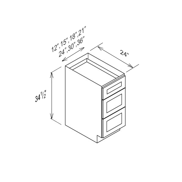 3 Drawer Base