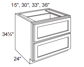 2 Drawer Base Cabinet