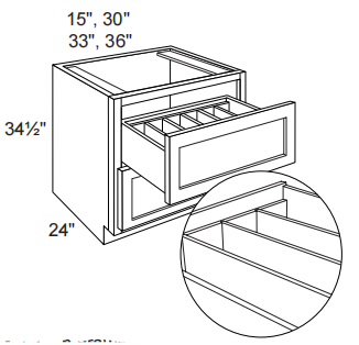 Multi-Storage Base Cabinet With 2 Drawers