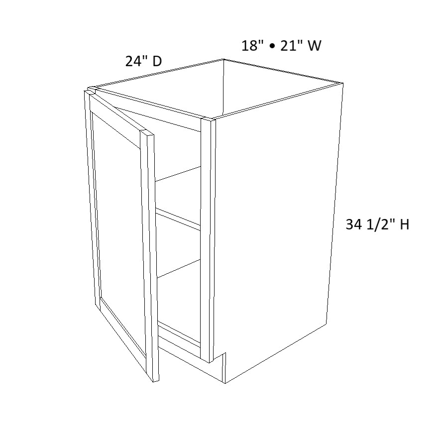 Full Height Single Door Base Cabinet