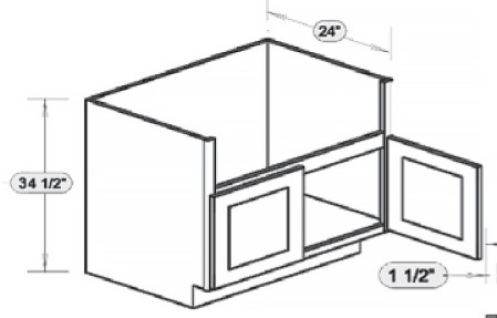 2 Doors Farm House Sink Base Cabinet