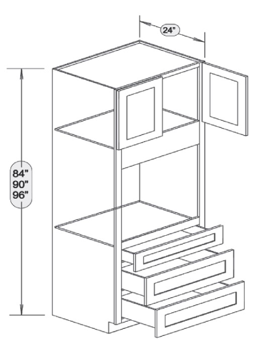 3 Drawers Universal Oven Cabinets