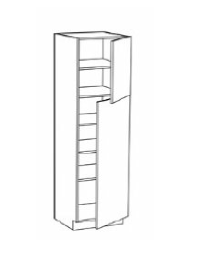 Single door pantry cabinet