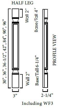 Decor Legs-POLE75W