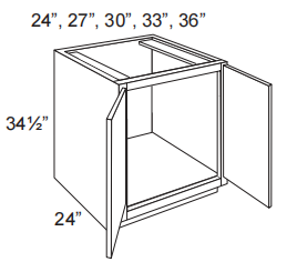 2 Doors Full Height Sink Base Cabinet