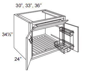 2 Doors Super Sink Base Cabinet