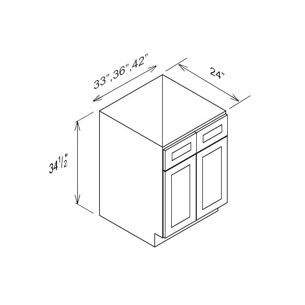 Double Door & Drawer Sink Base