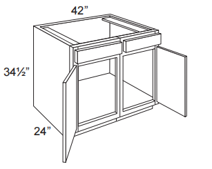 2 Door Sink Base Cabinet With 2 Drawers