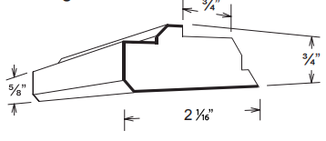 Shaker Light Rail Molding