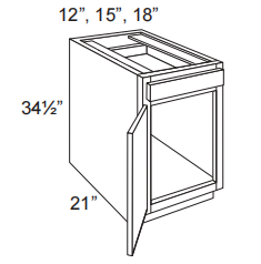 1 Door 1 Drawer Vanity Sink Base Cabinet