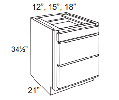 Vanity Drawer Cabinet With 3 Drawers