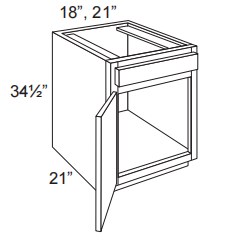 Vanity Sink Base Cabinet With 1 Door And 1 Drawer