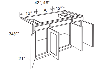 Vanity Combo Cabinet With 1 Sink