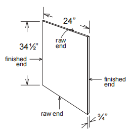 Wood Base End Panel