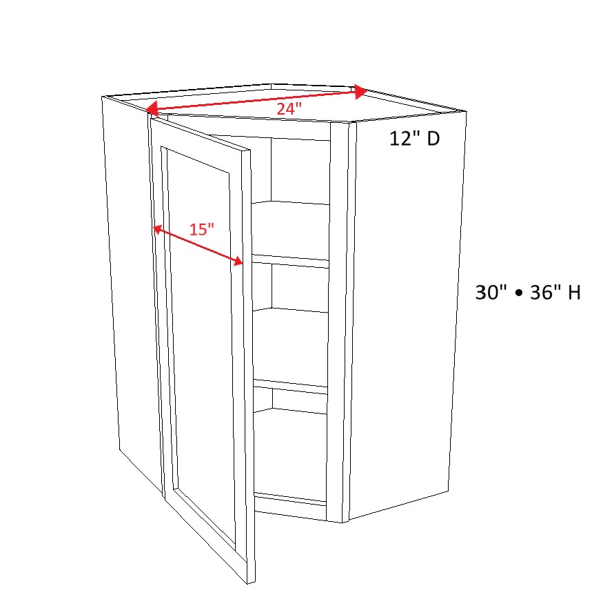 Diagonal Corner Wall Cabinets