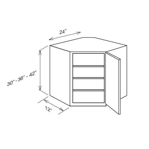 Diagonal Corner Wall Cabinet