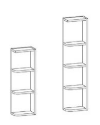 Wall Open End Shelf - No Door